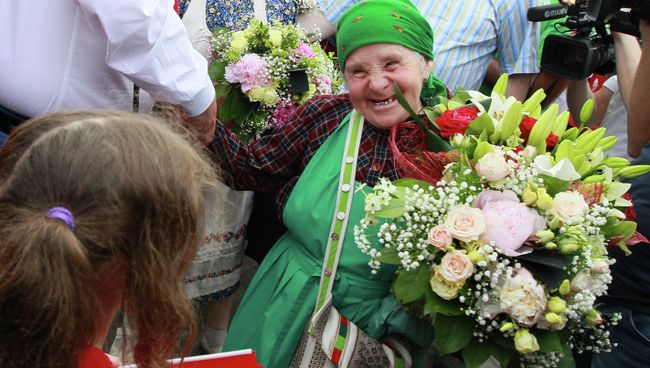 Прилет Бурановских бабушек в Москву