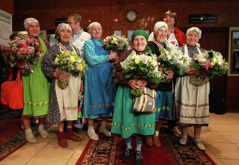 Прилет Бурановских бабушек в Москву Прилет Бурановских бабушек в Москву