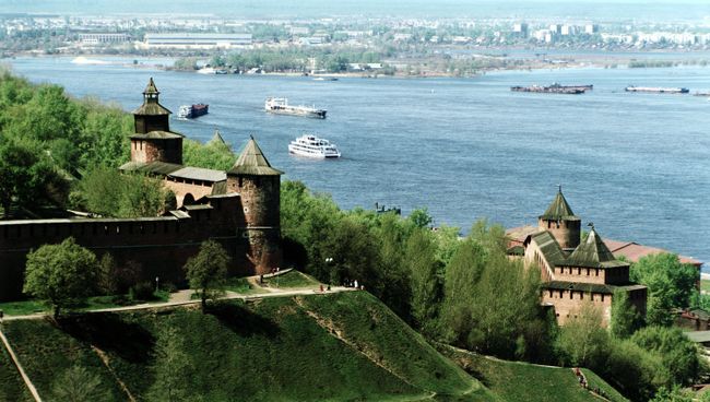 Кремль в Нижнем Новгороде. Архивное фото Кремль в Нижнем Новгороде. Архивное фото