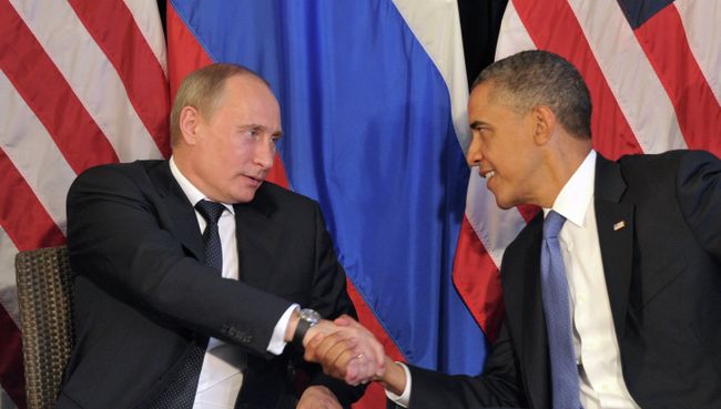 Президент России Владимир Путин и президент США Барак Обама. Архив