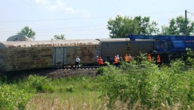 Сход вагонов в Смидовичском районе ЕАО Сход вагонов в Смидовичском районе ЕАО