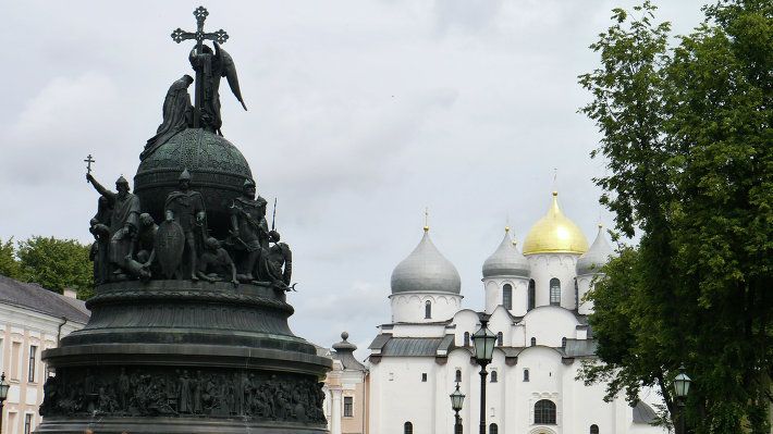 Памятник Тысячелетие России архитектора Михаила Микешина в Великом Новгороде Памятник Тысячелетие России архитектора Михаила Микешина в Великом Новгороде - РИА Новости, 1920, 15.09.2022