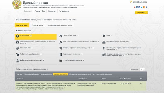 Скриншот сайта Департамента оценки регулирующего воздействия Скриншот сайта Департамента оценки регулирующего воздействия
