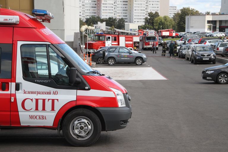 Пожарные учения в Зеленограде Пожарные учения в Зеленограде