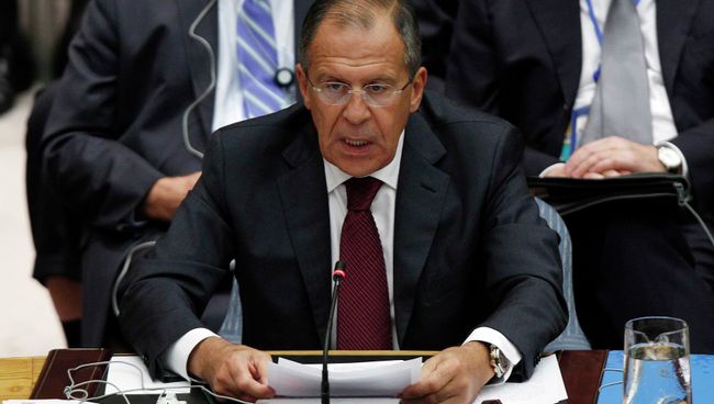 Глава МИД РФ Сергей Лавров на министерском заседании Совета Безопасности ООН по Ближнему Восток