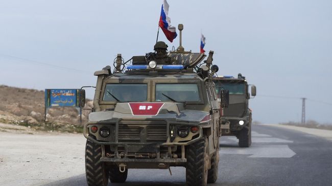 Патруль российской военной полиции в Сирии Патруль российской военной полиции в Сирии