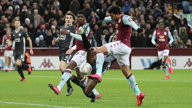Soccer Football - Carabao Cup - Semi Final - Second Leg - Aston Villa v Leicester City - Villa Park, Birmingham, Britain - January 28, 2020 Aston Villa's Trezeguet scores their second goal Action Images via Reuters/Carl Recine EDITORIAL USE ONLY. No use with unauthorized audio, video, data, fixture lists, club/league logos or live services. Online in-match use limited to 75 images, no video emulation. No use in betting, games or single club/league/player publications. Please contact your account representative for further details. Soccer Football - Carabao Cup - Semi Final - Second Leg - Aston Villa v Leicester City - Villa Park, Birmingham, Britain - January 28, 2020 Aston Villa's Trezeguet scores their second goal Action Images via Reuters/Carl Recine EDITORIAL USE ONLY. No use with unauthorized audio, video, data, fixture lists, club/league logos or live services. Online in-match use limited to 75 images, no video emulation. No use in betting, games or single club/league/player publications. Please contact your account representative for further details.