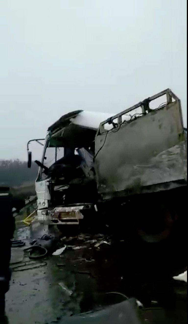 На месте ДТП в Аксайском районе Ростовской области. Стоп-кадр видео