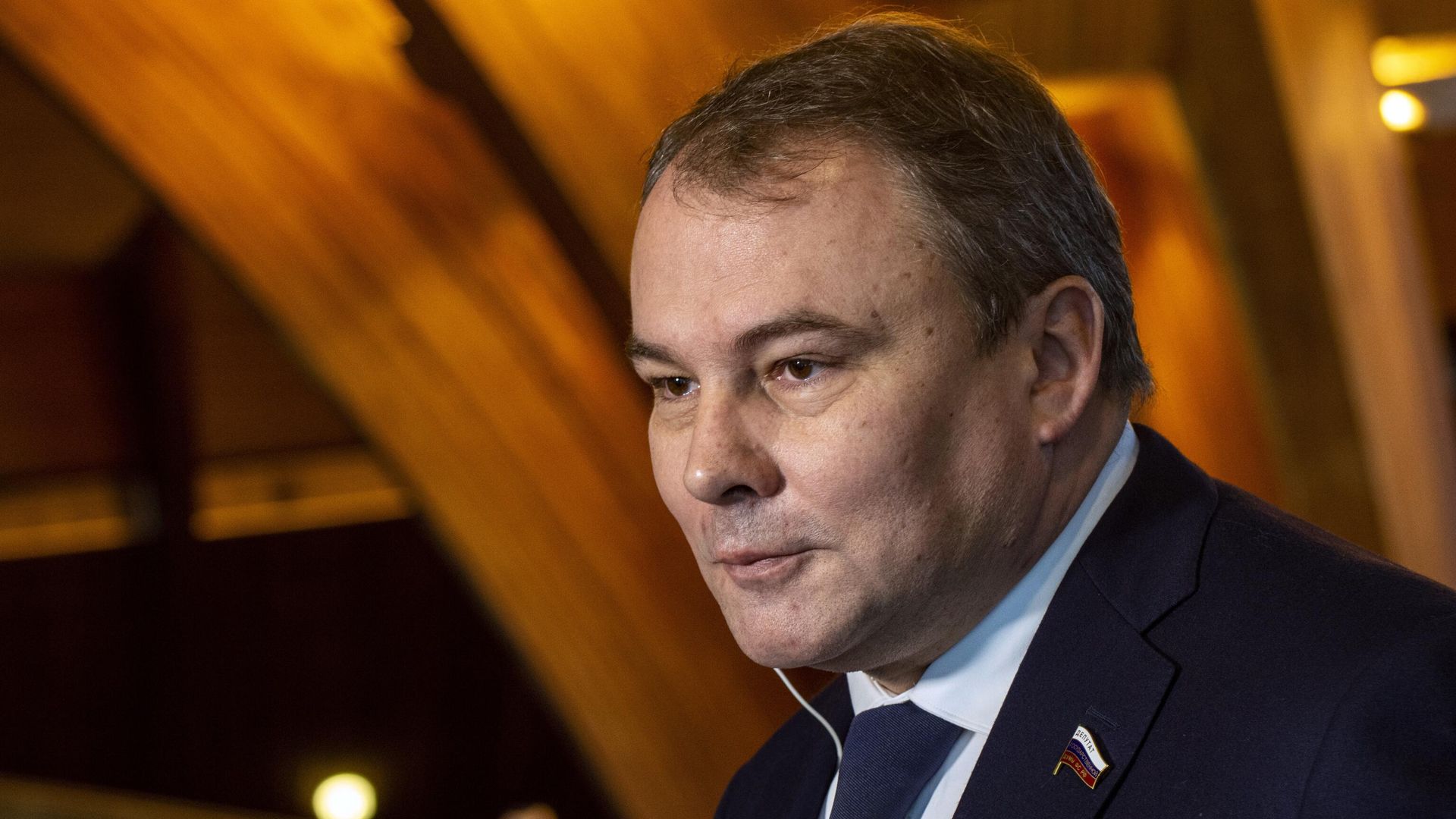 Руководитель российской делегации, заместитель председателя Государственной Думы РФ Петр Толстой во время работы зимней сессии ПАСЕ - РИА Новости, 1920, 10.02.2021