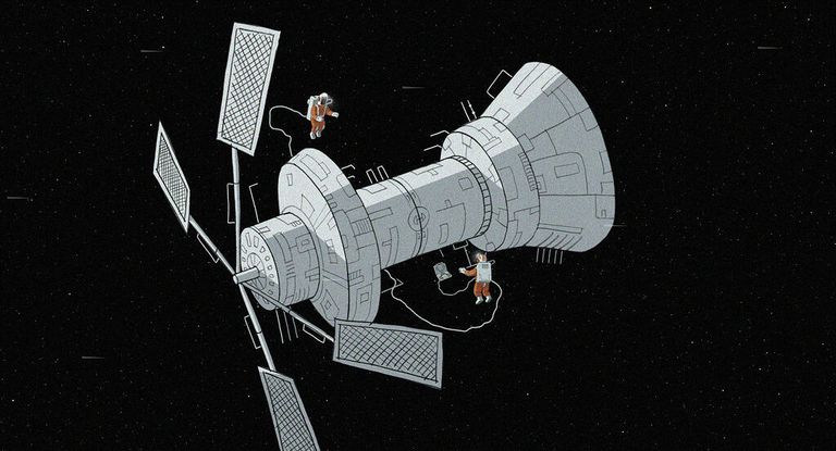 кадр из анимационного фильма Он не может жить без космоса (Россия, реж. Константин Бронзит, 2019) кадр из анимационного фильма Он не может жить без космоса (Россия, реж. Константин Бронзит, 2019)