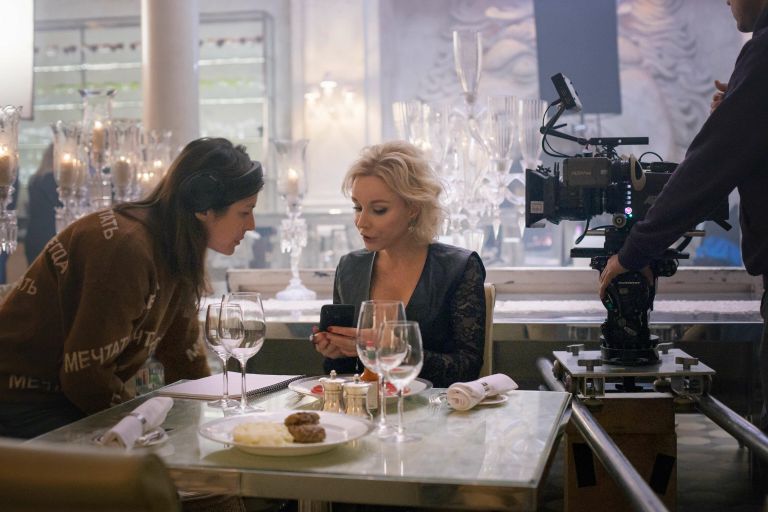 Марина Зудина на съемках второго сезона сериала Содержанки
