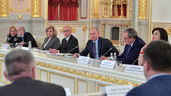 Президент РФ В. Путин провел заседание Совета по развитию гражданского общества и правам человека Президент РФ В. Путин провел заседание Совета по развитию гражданского общества и правам человека