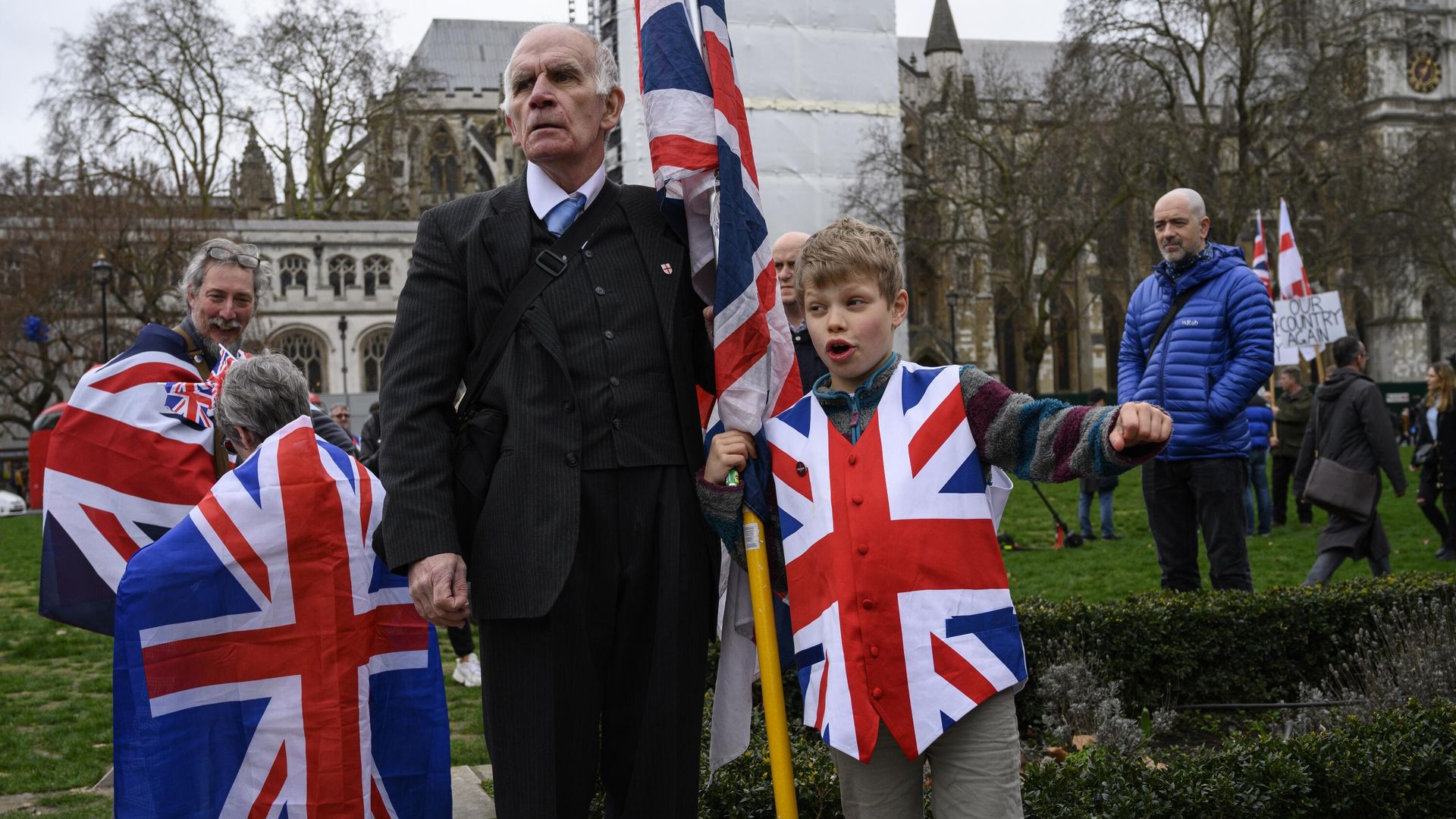 Сторонники Brexit на торжественных мероприятиях, посвященных выходу Великобритании из ЕС (Brexit Party) на площади Парламента в Лондоне Сторонники Brexit на торжественных мероприятиях, посвященных выходу Великобритании из ЕС (Brexit Party) на площади Парламента в Лондоне - РИА Новости, 1920, 10.09.2020