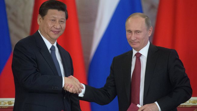 Президент России Владимир Путин и председатель КНР Си Цзиньпин 