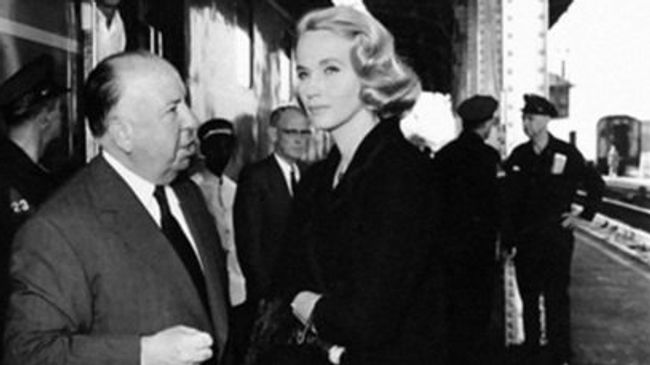 Актриса Ева Мари Сэйнт и режиссер Альфред Хичкок Актриса Ева Мари Сэйнт и режиссер Альфред Хичкок