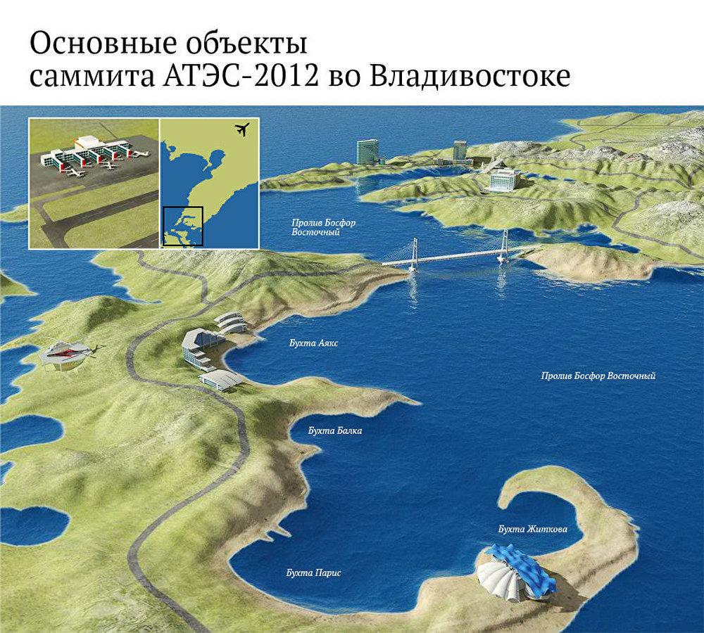 Основные объекты саммита АТЭС-2012 во Владивостоке Основные объекты саммита АТЭС-2012 во Владивостоке