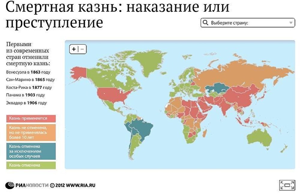 Смертная казнь в странах мира Смертная казнь в странах мира