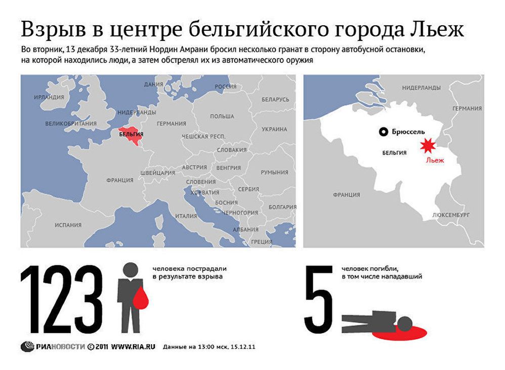 Взрыв в центре бельгийского города Льеж Взрыв в центре бельгийского города Льеж