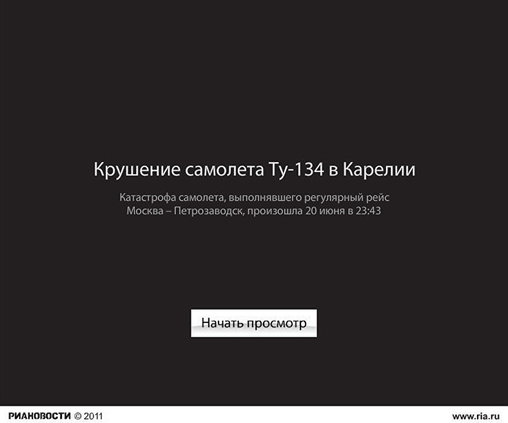 Реконструкция крушения Ту-134 в Карелии
