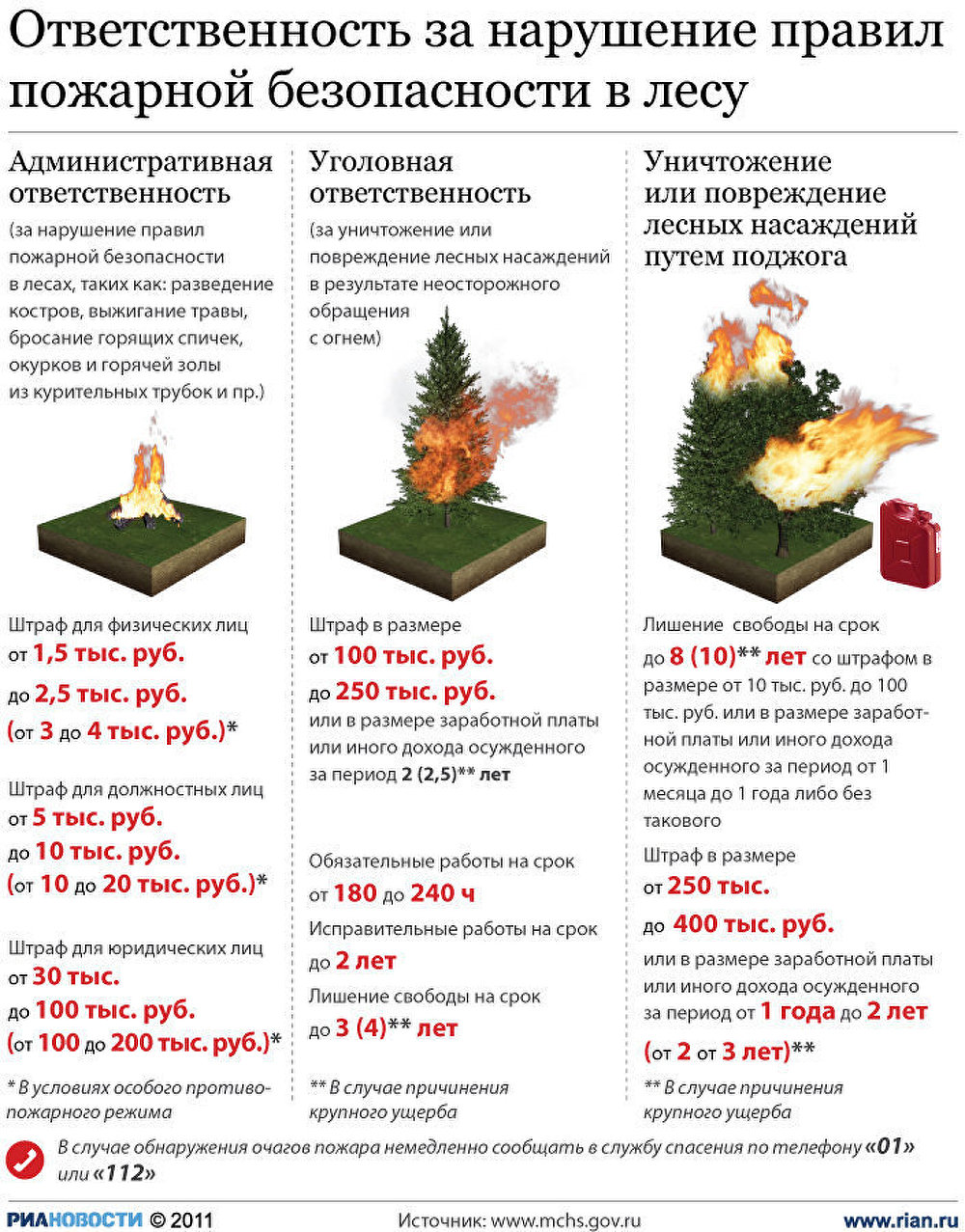Ответственность за нарушение правил пожарной безопасности в лесу