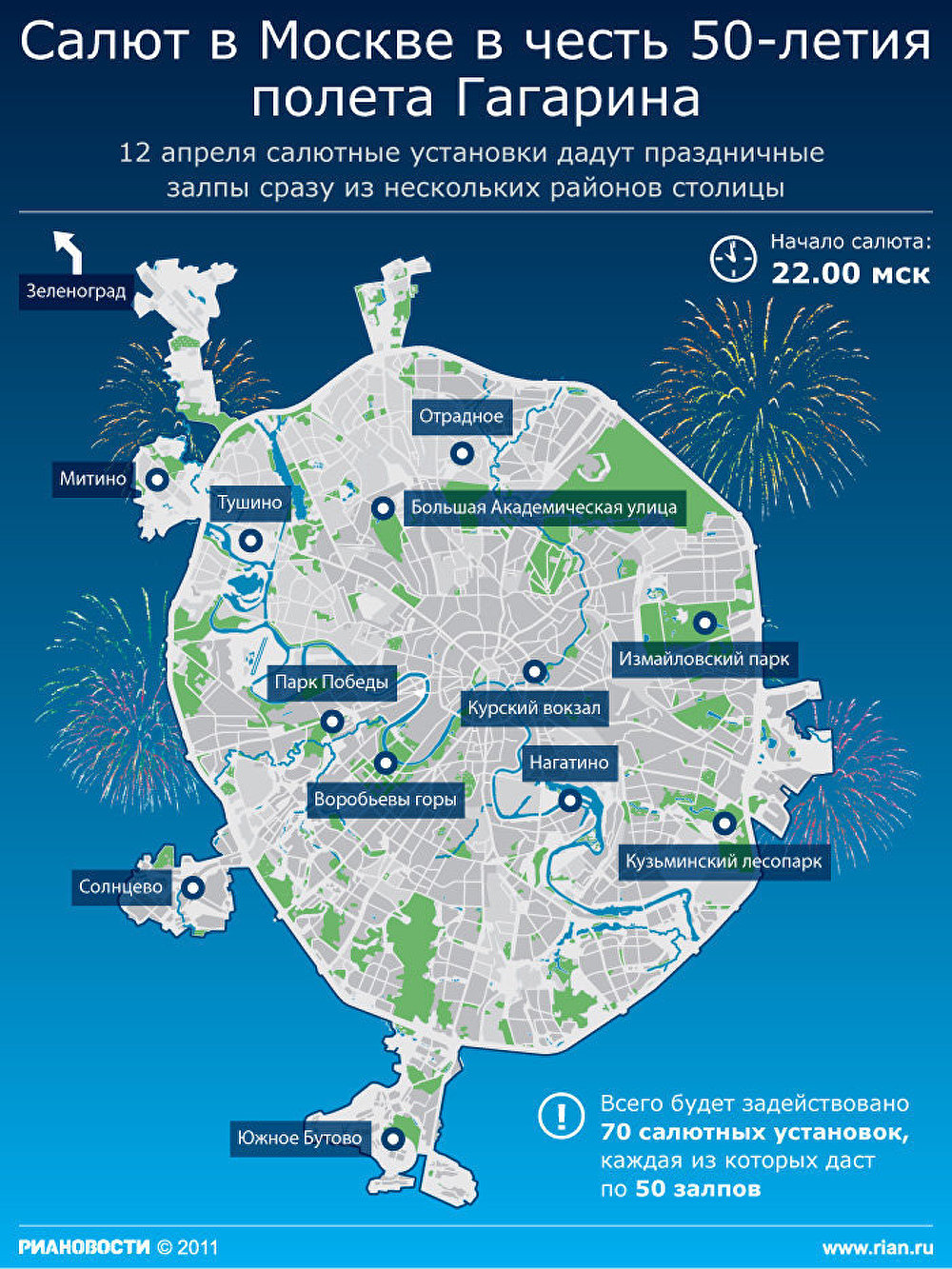 Салют 12 апреля в Москве Салют 12 апреля в Москве