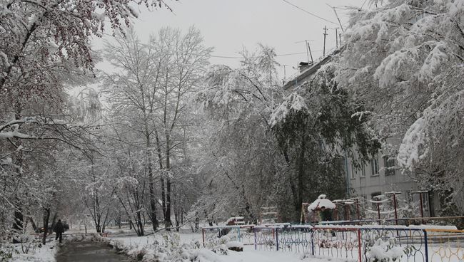 Снег в Горно-Алтайске Снег в Горно-Алтайске