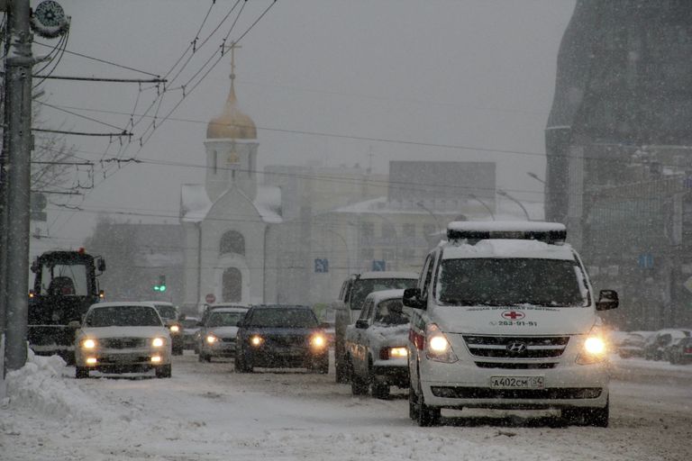 Снегопад в Новосибисрке Снегопад в Новосибисрке