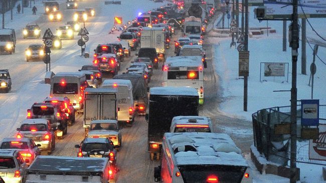 Сильный снегопад в Москве