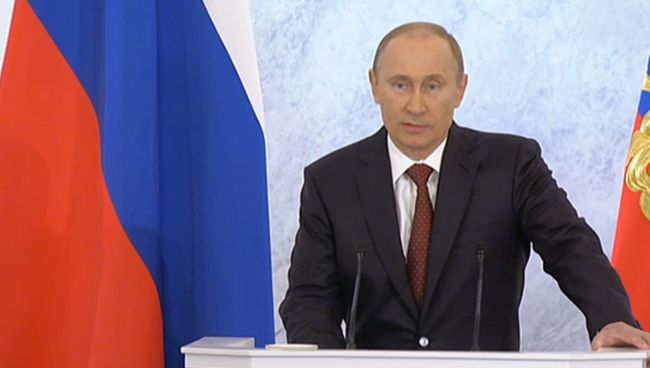 Владимир Путин обращается с ежегодным посланием к Федеральному Собранию