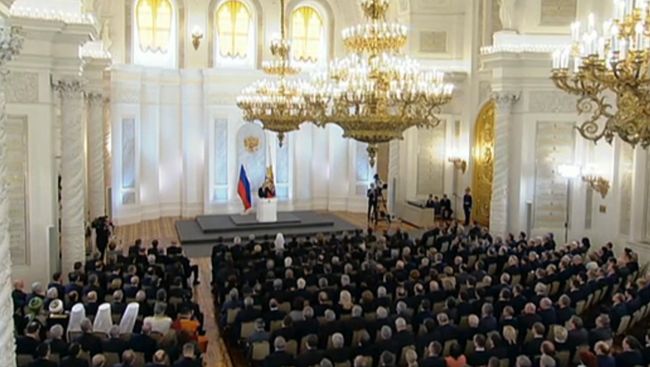 Владимир Путин обращается с ежегодным посланием к Федеральному Собранию