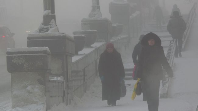 Морозы в Томске. Архив