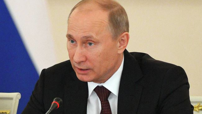 Президент РФ Владимир Путин на заседании Госсовета в Кремле
