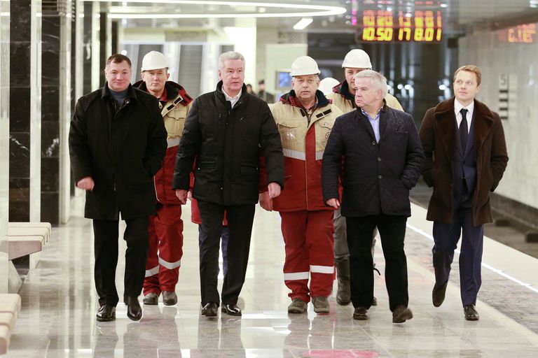 С.Собянин на открытии станции метро Пятницкое шоссе С.Собянин на открытии станции метро Пятницкое шоссе