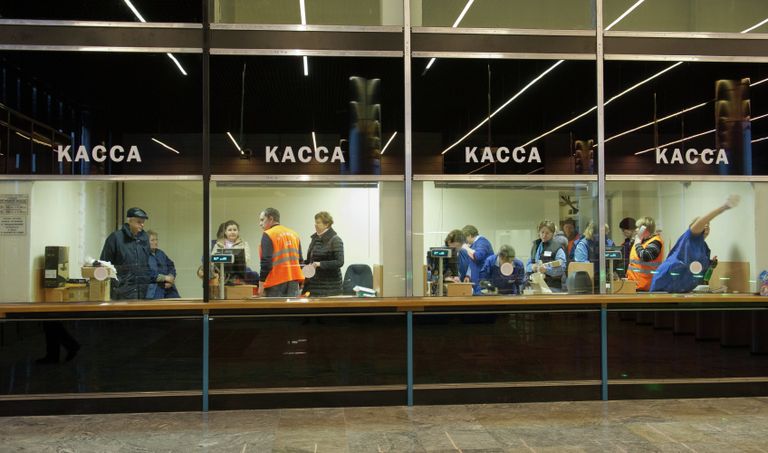 Кассовый зал новой станции Пятницкое шоссе Кассовый зал новой станции Пятницкое шоссе