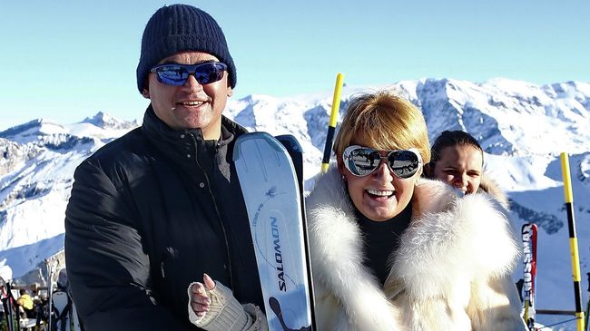 Ольга и Александр Плешаковы в Куршевеле