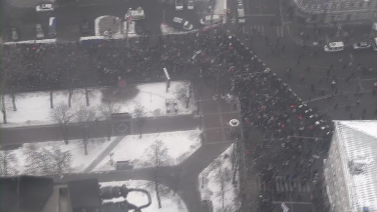 Кадры шествия оппозиции в центре Москвы, снятые с вертолета МВД Кадры шествия оппозиции в центре Москвы, снятые с вертолета МВД