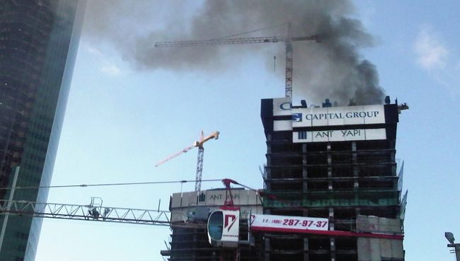 Пожар в Москва Сити