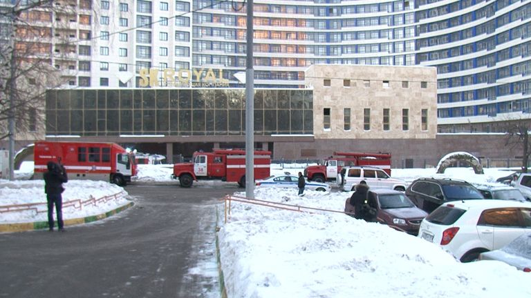Пожар на юго-западе в Москве Пожар на юго-западе в Москве