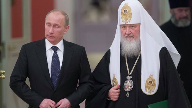 Президент России Владимир Путин и патриарх Московский и Всея Руси Кирилл. Архивное фото Президент России Владимир Путин и патриарх Московский и Всея Руси Кирилл. Архивное фото