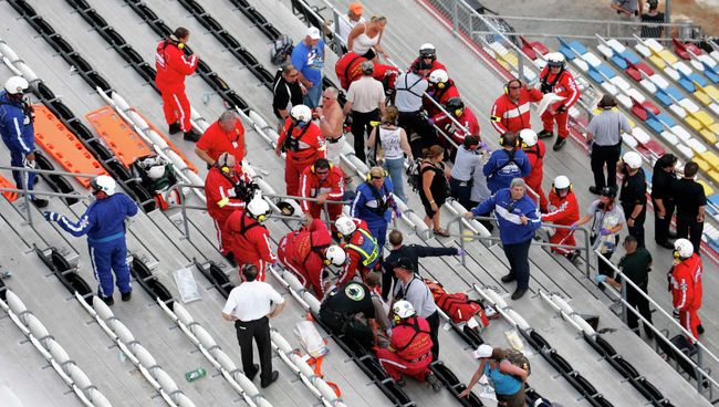 Авария на гонках Nascar в США