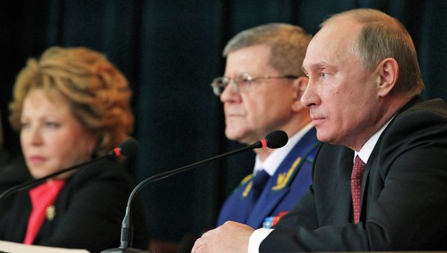 В.Путин на расширенной коллегии Генпрокуратуры РФ