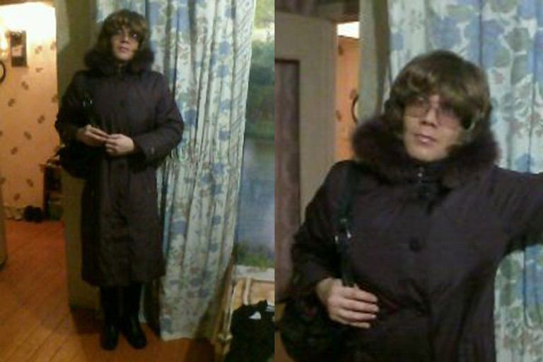 Предполагаемый убийца Ани Шкапцовой в женской одежде Предполагаемый убийца Ани Шкапцовой в женской одежде