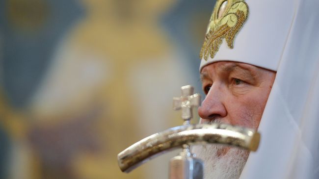 Патриарх Московский и всея Руси Кирилл на богослужении