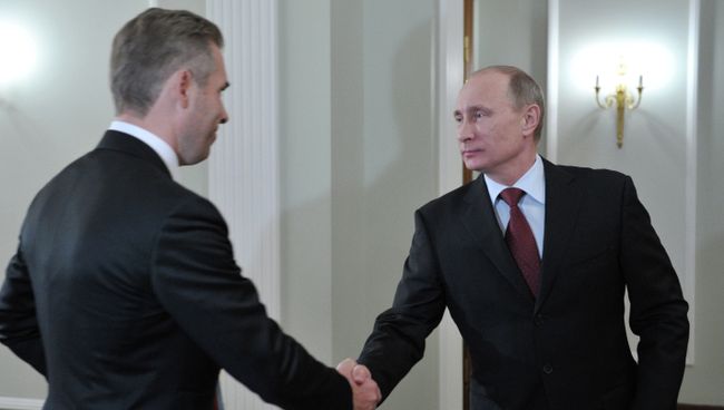 Встреча Владимира Путина с Павлом Астаховым в Ново-Огарево