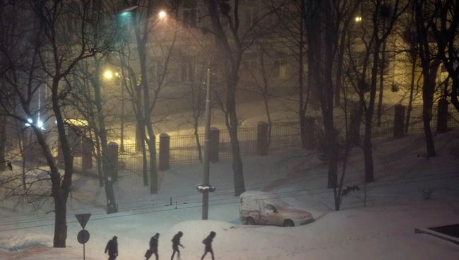 Снегопад в Киеве