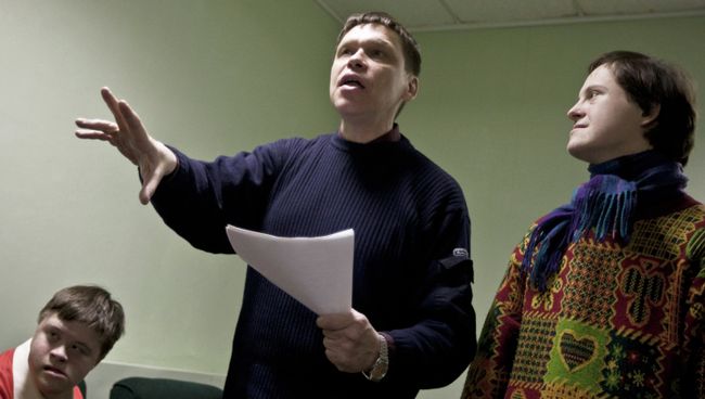 Репетиция спектакля Блаженство странствующей души в Театре Простодушных. Архив