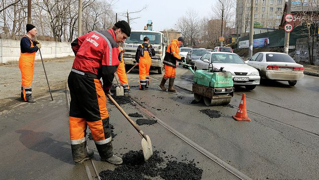 Ремонт дорог во Владивостоке