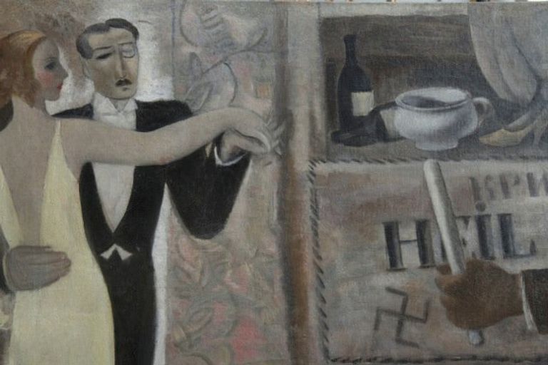Картина авангардиста Александра Шевченко У них, 1933 Картина авангардиста Александра Шевченко У них, 1933