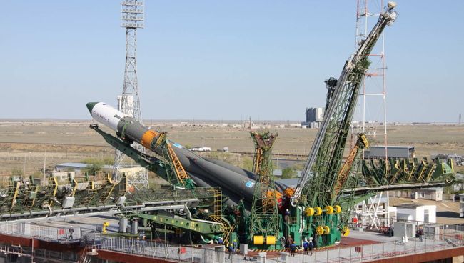 Вывоз РКН Союз-У на стартовый комплекс. Архивное фото Вывоз РКН Союз-У на стартовый комплекс. Архивное фото