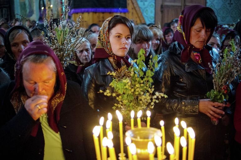 Вербное воскресенье в Ивано-Франковской области Украины